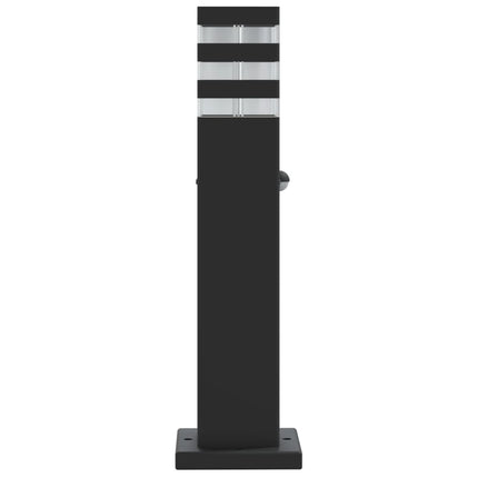 Utomhusgolvlampor med sensorer 3st svart 50 cm aluminium