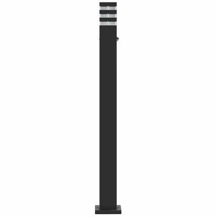 Utomhusgolvlampor med sensorer 3st svart 110 cm aluminium