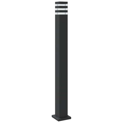 Utomhusgolvlampor med sensorer 3st svart 110 cm aluminium