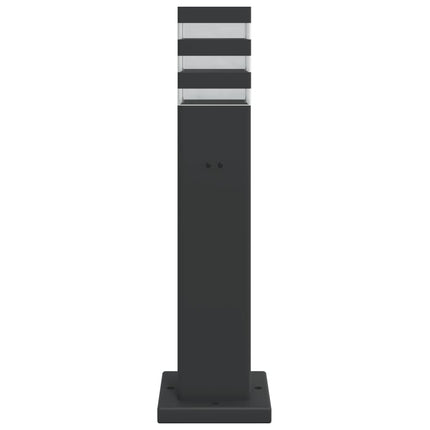 Utomhusgolvlampa med eluttag svart 50 cm aluminium