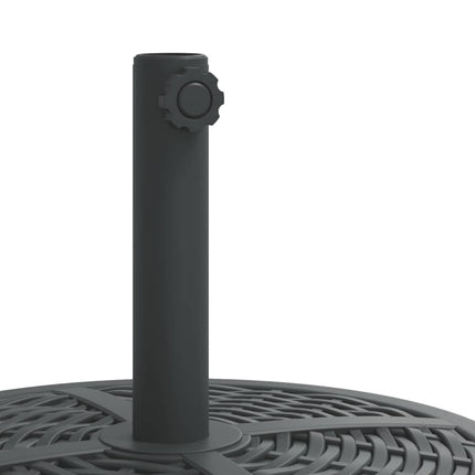 Parasollfot med hjul för Ø38 / 48 mm stolpar 27 kg rund