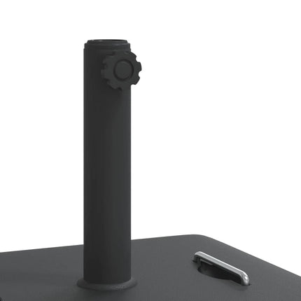 Parasollfot med handtag för Ø38 / 48 mm stolpar 27 kg fyrkantig