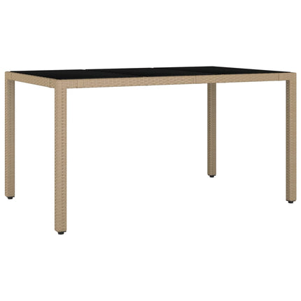 Matgrupp för trädgården med dynor 5 delar beige konstrotting