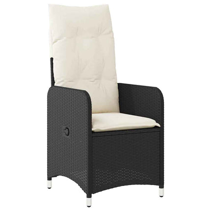 Caféset med dynor 5 delar konstrotting svart