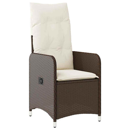 Caféset med dynor 9 delar konstrotting brun