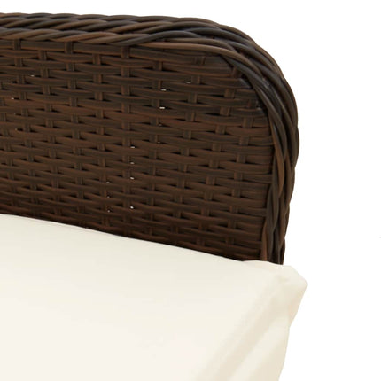 Caféset med dynor 9 delar konstrotting brun