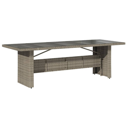 Matgrupp för trädgården med dynor 11 delar grå konstrotting