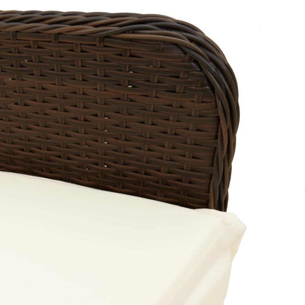 Caféset med dynor 9 delar konstrotting brun
