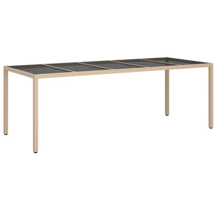 Matgrupp för trädgård med dynor 11delar beige konstrotting&glas