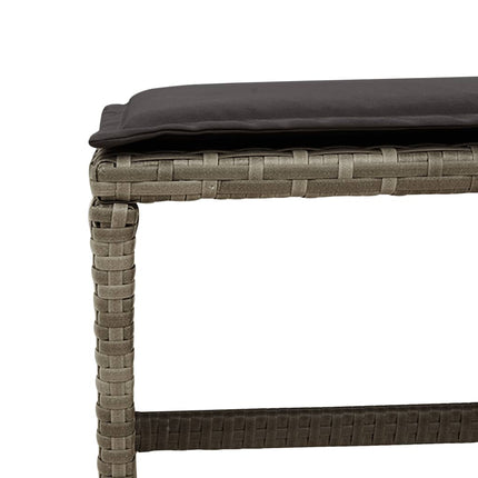 Matgrupp för trädgården med dynor 17 delar grå konstrotting