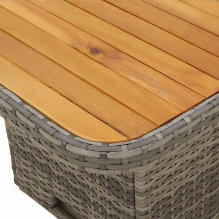 Matgrupp för trädgården med dynor 3 delar konstrottning grå