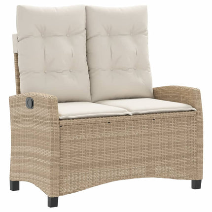 Soffgrupp för trädgården med dynor 4 delar beige konstrotting