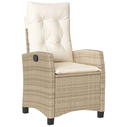 Soffgrupp för trädgården med dynor 4 delar beige konstrotting