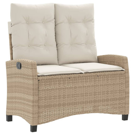 Soffgrupp för trädgården med dynor 4 delar beige konstrotting