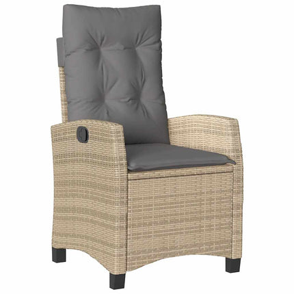 Soffgrupp för trädgården med dynor 4 delar beige konstrotting
