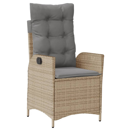 Soffgrupp för trädgården med dynor 4 delar beige konstrotting