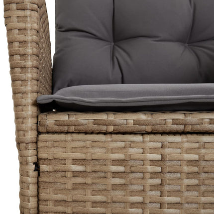 Soffgrupp för trädgården med dynor 4 delar beige konstrotting