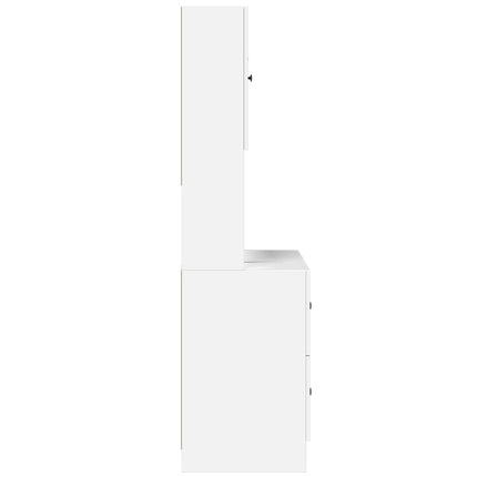 Köksskåp vit 95x50x180 cm konstruerat trä