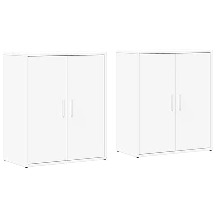 Skänkar 2 st vit 60x31x70 cm konstruerat trä