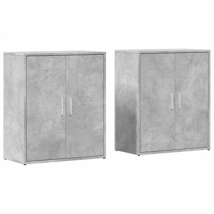 Skänkar 2 st betonggrå 60x31x70 cm konstruerat trä