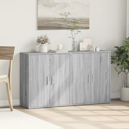 Skänkar 2 st grå sonoma 60x31x70 cm konstruerat trä