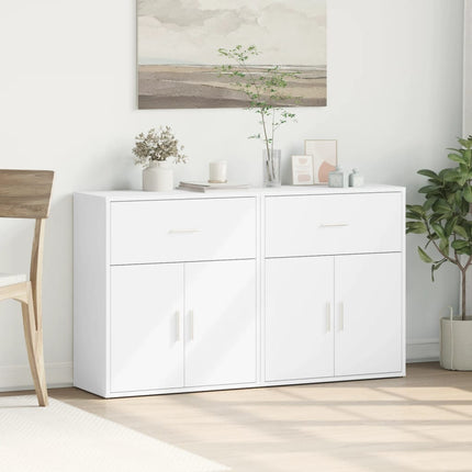 Skänkar 2 st vit 60x31x70 cm konstruerat trä