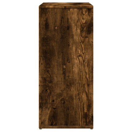 Skänkar 2 st rökfärgad ek 60x31x70 cm konstruerat trä