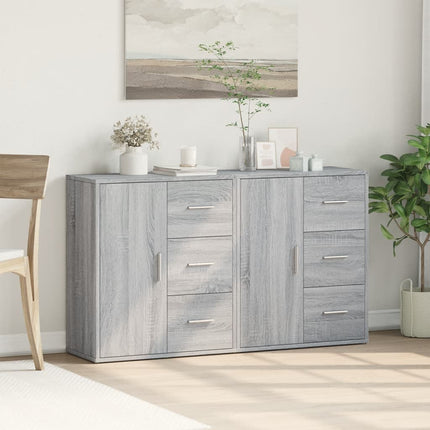 Skänkar 2 st grå sonoma 60x31x70 cm konstruerat trä