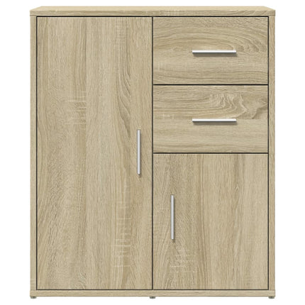 Skänkar 2 st sonoma-ek 60x31x70 cm konstruerat trä