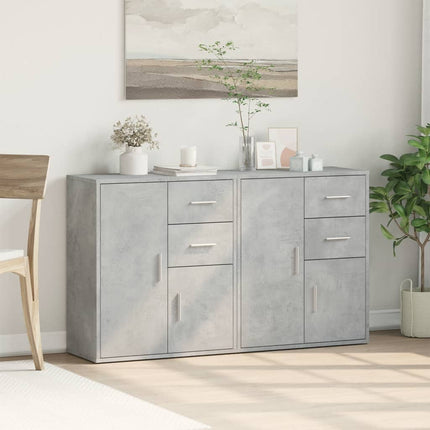 Skänkar 2 st betonggrå 60x31x70 cm konstruerat trä