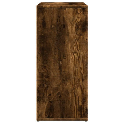 Skänkar 2 st rökfärgad ek 60x31x70 cm konstruerat trä