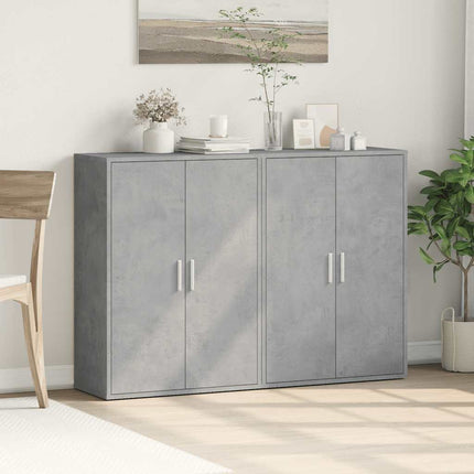 Skänkar 2 st betonggrå 60x31x84 cm konstruerat trä