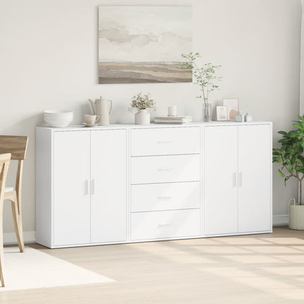 Skänkar 2 st vit 60x31x84 cm konstruerat trä