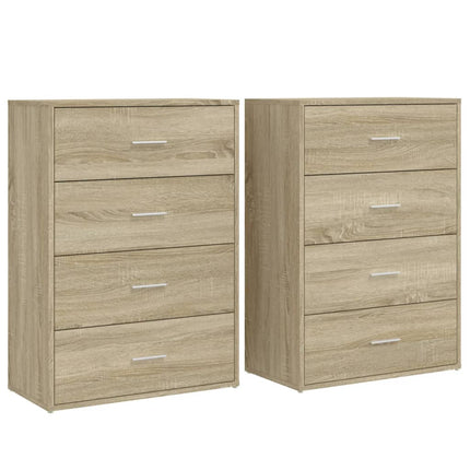 Skänkar 2 st sonoma-ek 60x31x84 cm konstruerat trä