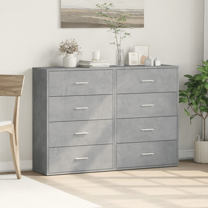 Skänkar 2 st betonggrå 60x31x84 cm konstruerat trä