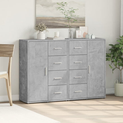 Skänkar 2 st betonggrå 60x31x84 cm konstruerat trä