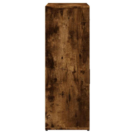 Skänkar 2 st rökfärgad ek 60x30x84 cm konstruerat trä
