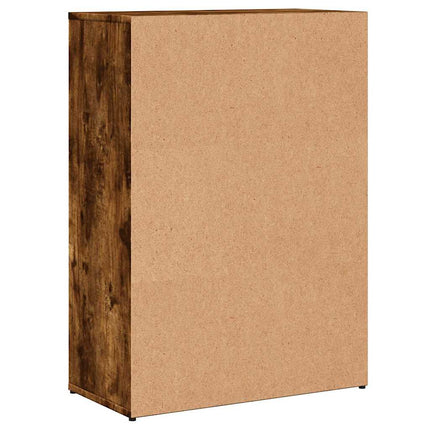 Skänkar 2 st rökfärgad ek 60x30x84 cm konstruerat trä