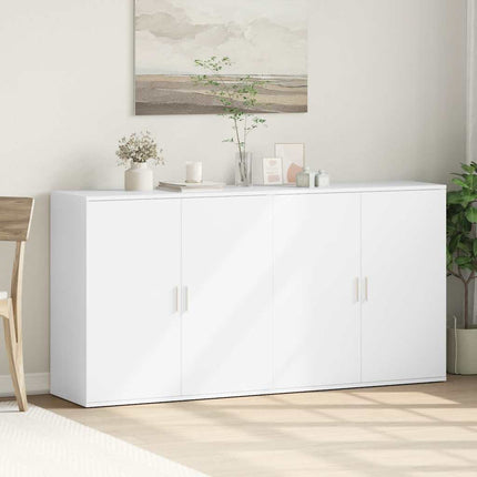 Skänkar 2 st vit 79x38x80 cm konstruerat trä