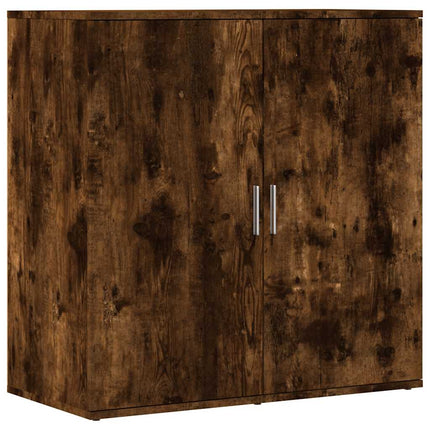 Skänkar 2 st rökfärgad ek 79x38x80 cm konstruerat trä