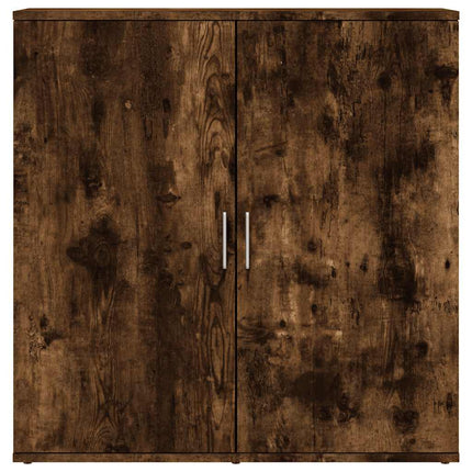 Skänkar 2 st rökfärgad ek 79x38x80 cm konstruerat trä