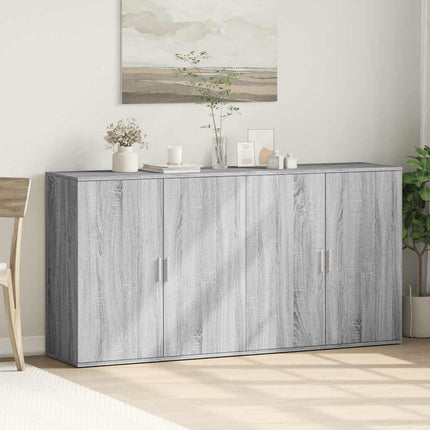 Skänkar 2 st grå sonoma 79x38x80 cm konstruerat trä