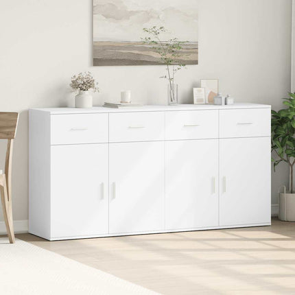 Skänkar 2 st vit 79x38x80 cm konstruerat trä