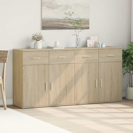Skänkar 2 st sonoma-ek 79x38x80 cm konstruerat trä