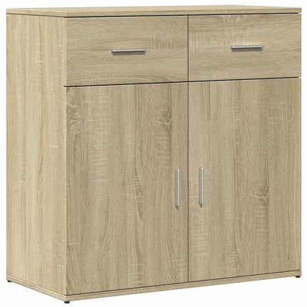 Skänkar 2 st sonoma-ek 79x38x80 cm konstruerat trä