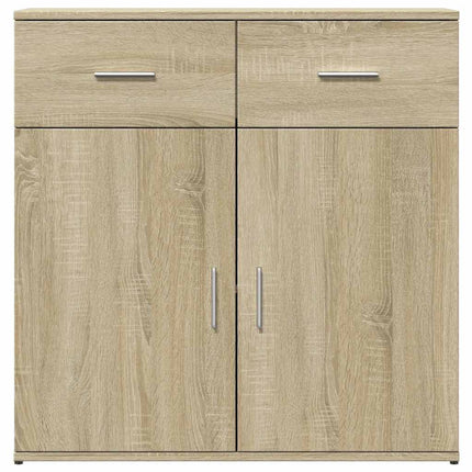 Skänkar 2 st sonoma-ek 79x38x80 cm konstruerat trä