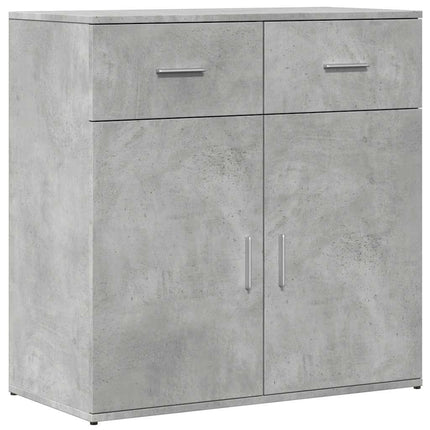 Skänkar 2 st betonggrå 79x38x80 cm konstruerat trä