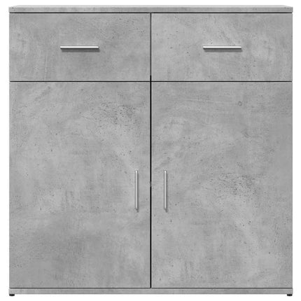 Skänkar 2 st betonggrå 79x38x80 cm konstruerat trä
