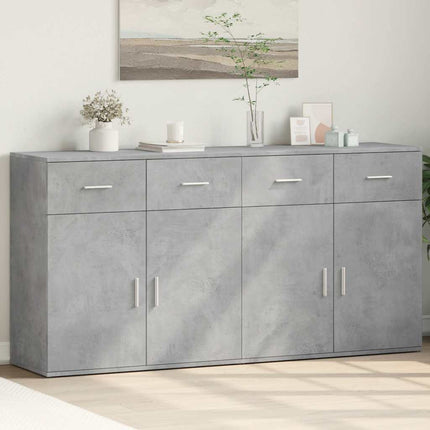 Skänkar 2 st betonggrå 79x38x80 cm konstruerat trä