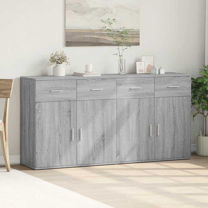 Skänkar 2 st grå sonoma 79x38x80 cm konstruerat trä
